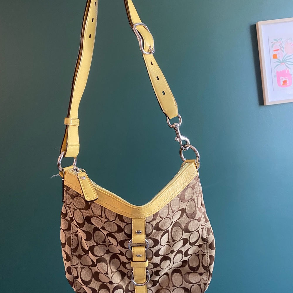 Vintage Butter Yellow Coach Bag